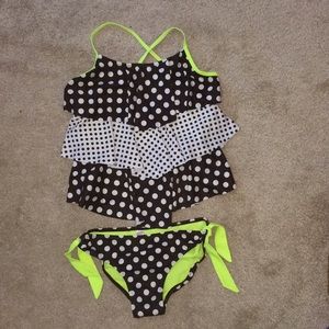 Girls Size 14 1/2 Justice Tankini Bathing Suit